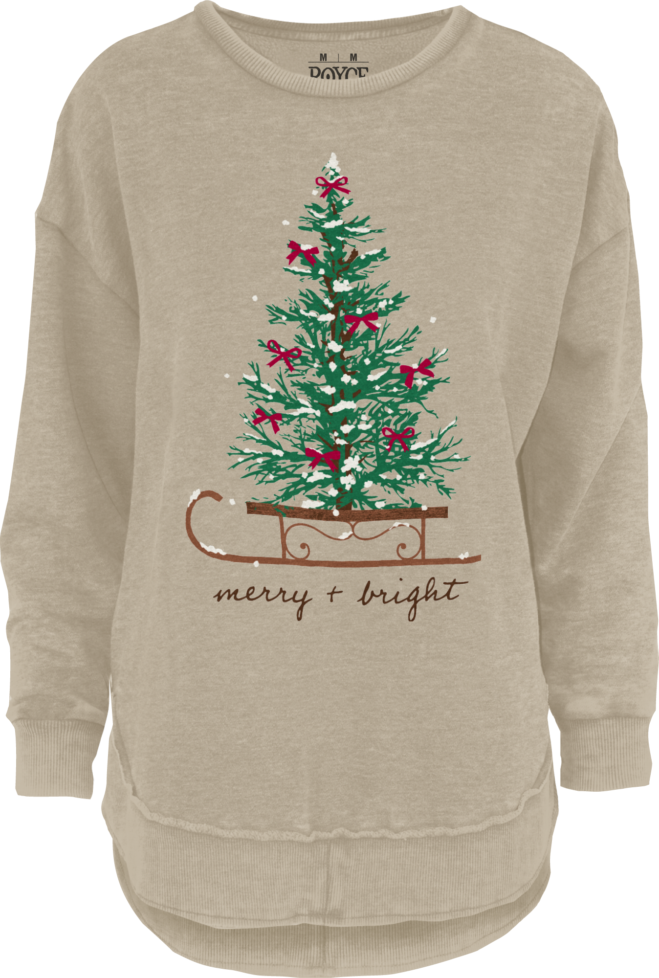 Juniors' Royce Apparel Sleigh Ride L/S (Sand)