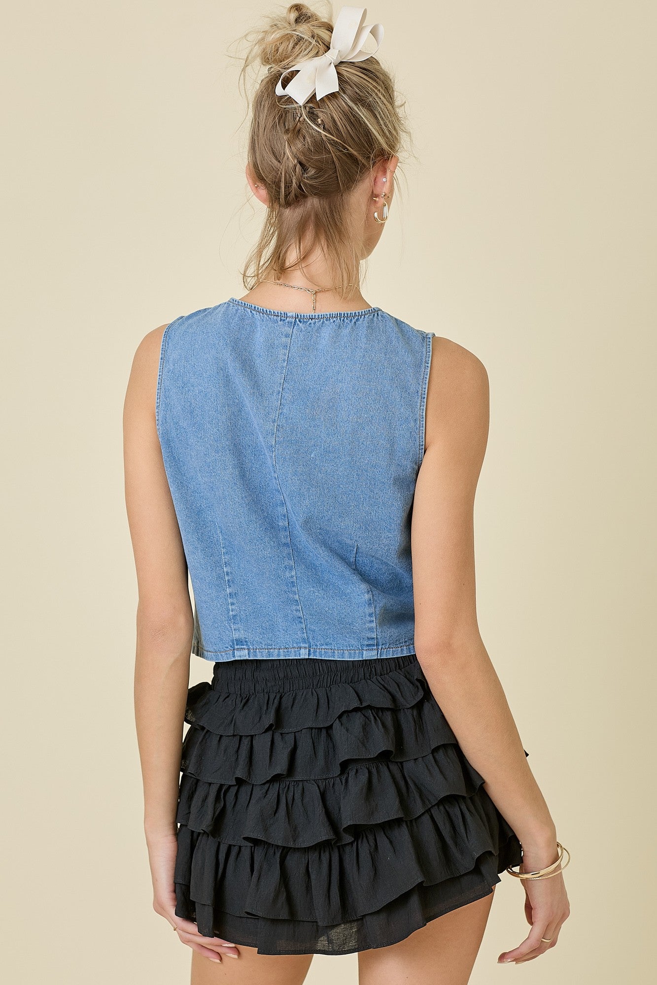 Sleeveless Bow Ties Top