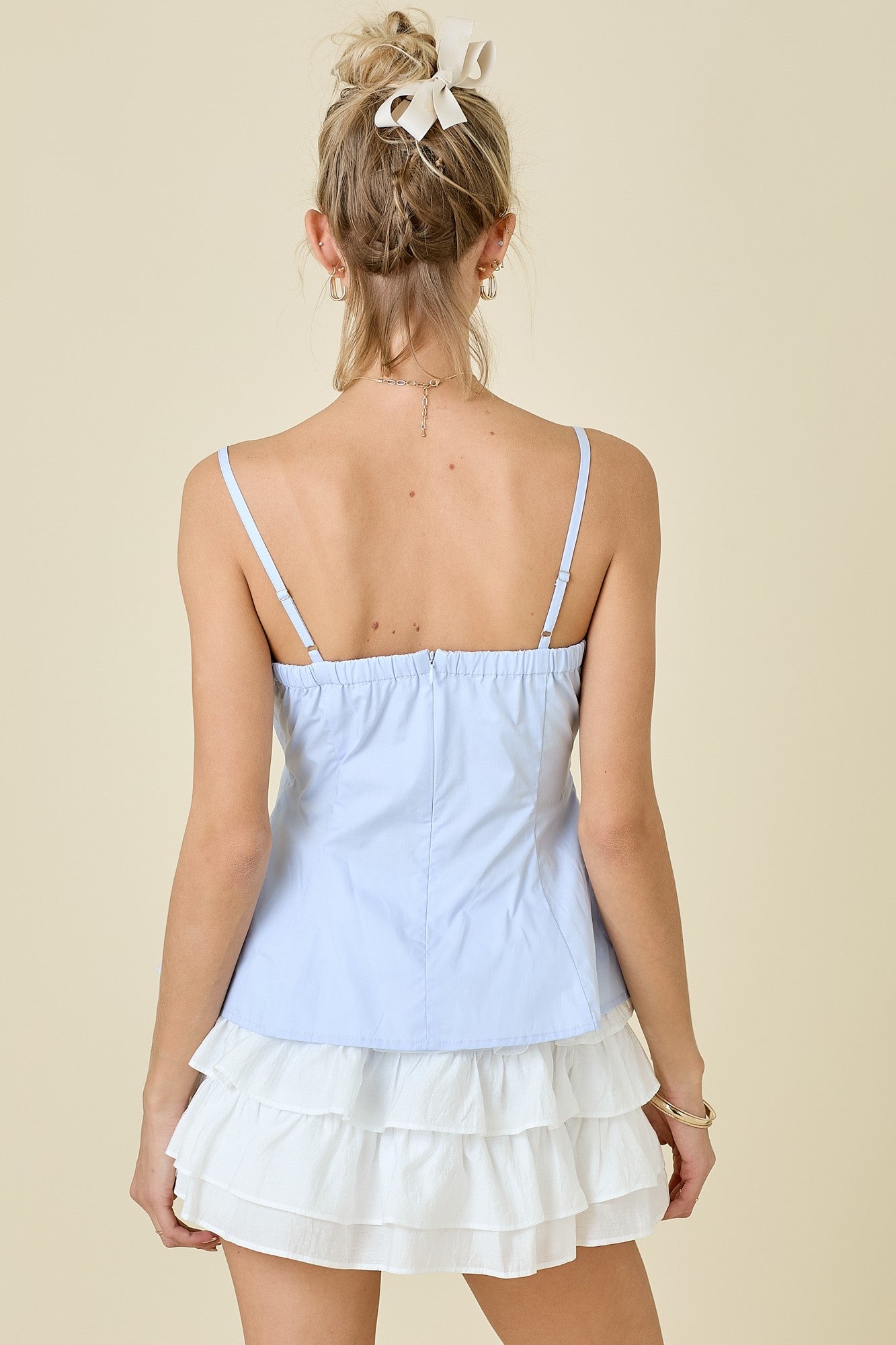 Day + Moon Poplin Fit & Flare Tank
