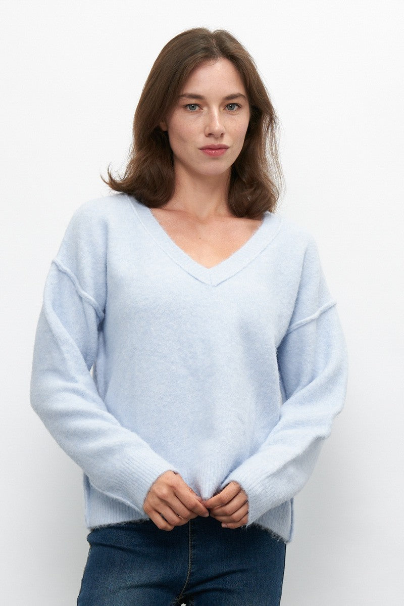 V-Neck Soft Knit Sweater