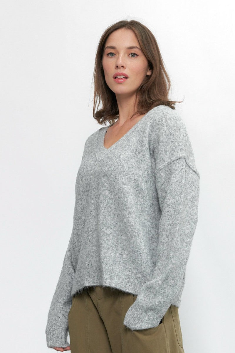 V-Neck Soft Knit Sweater