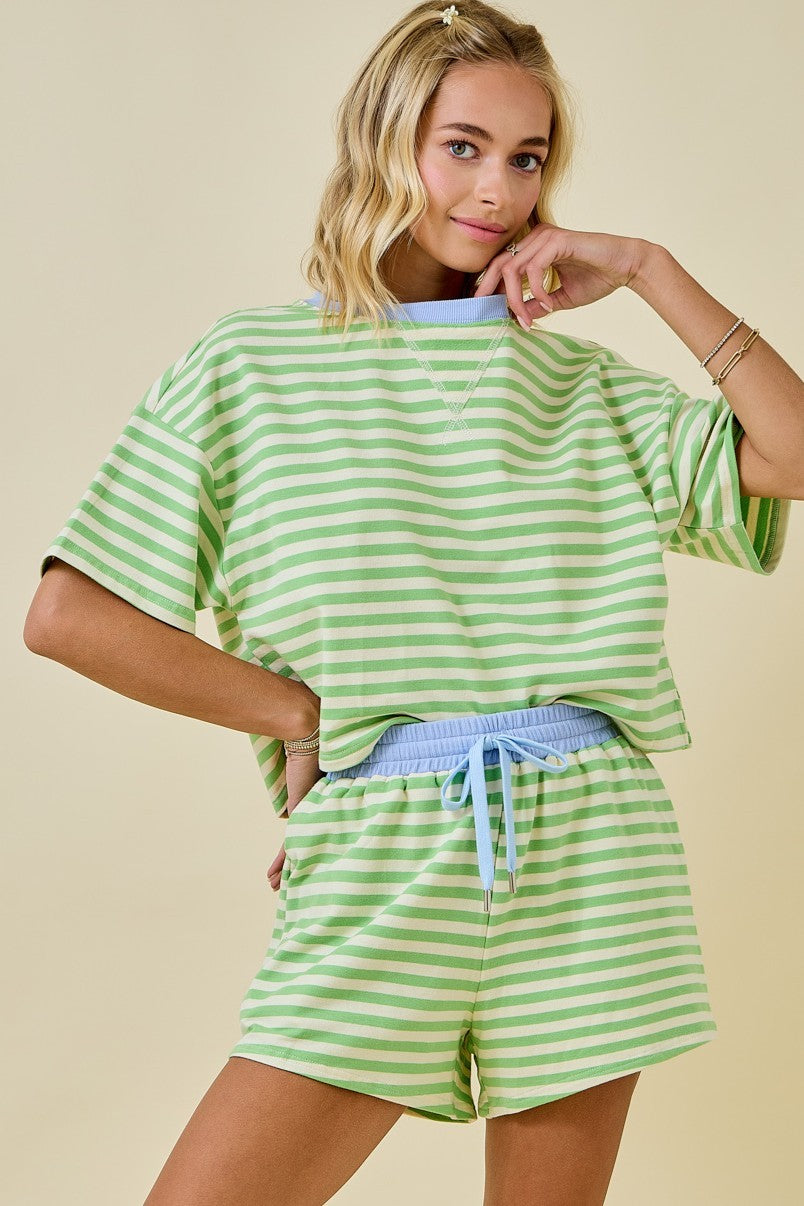 Day + Moon Striped Top (Set)