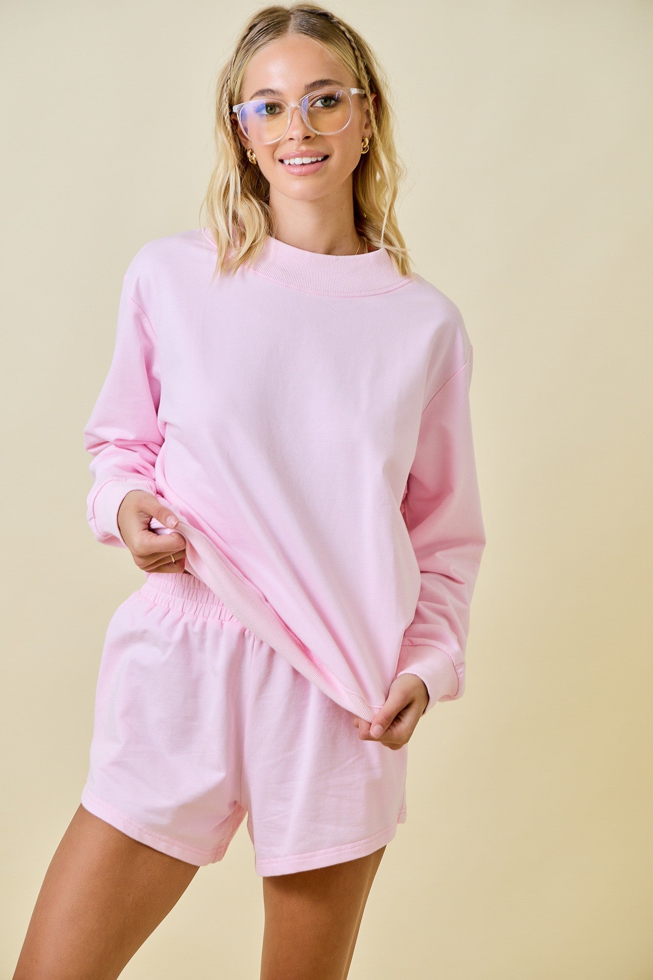 Juniors' Day + Moon Mockneck French Terry L/S Pullover – Shop