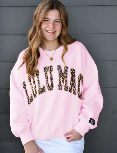 Juniors' LuLu Mac Leopard Sweatshirt