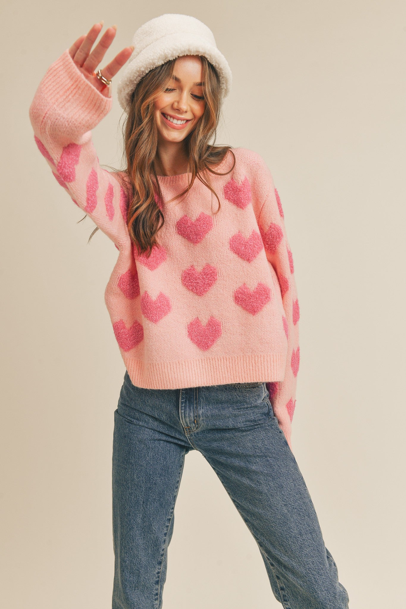 All My Heart Sweater (Sugar Pink)