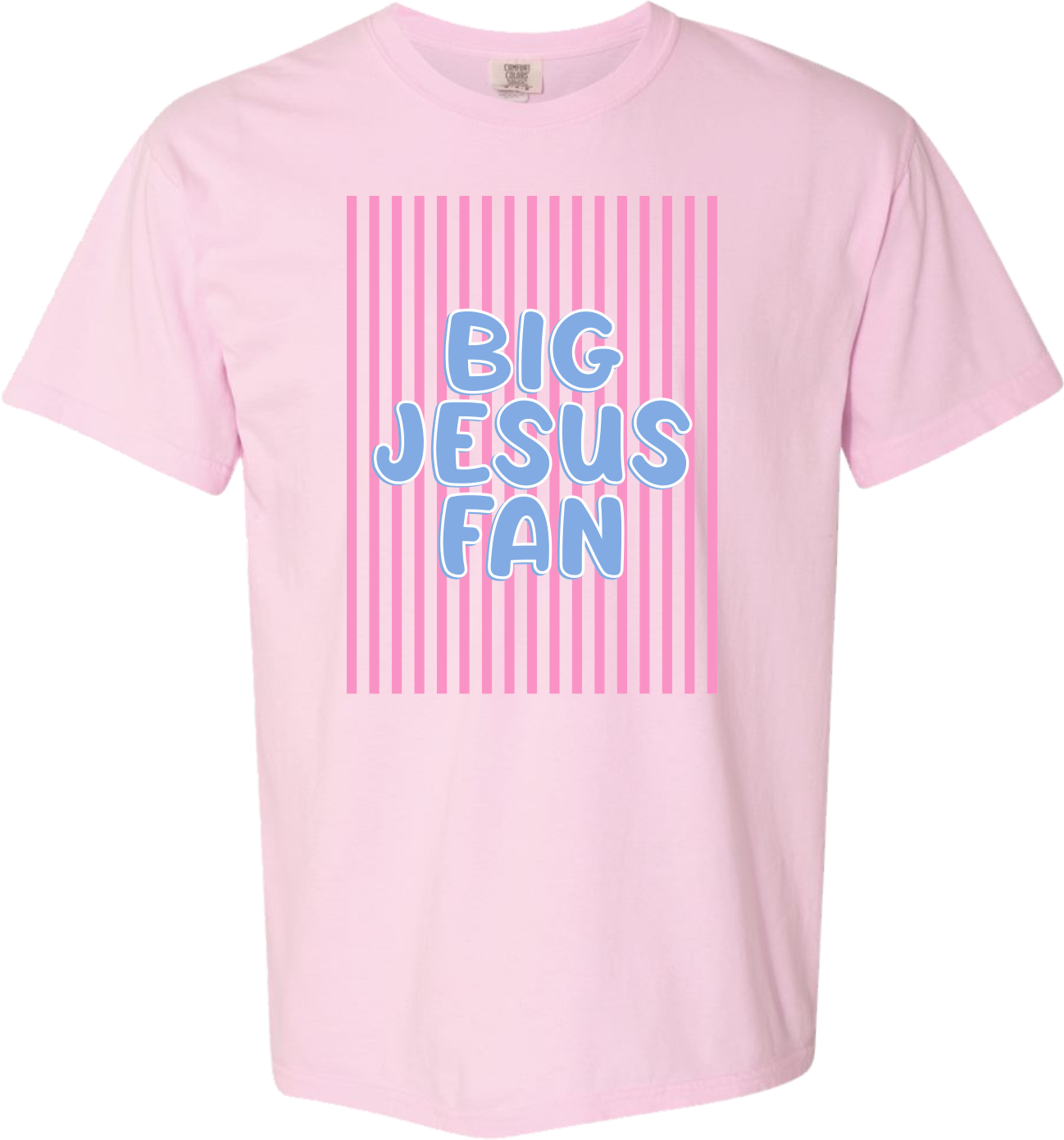 Juniors' BIG JESUS FAN Comfort Color S/S Tee (Blossom)
