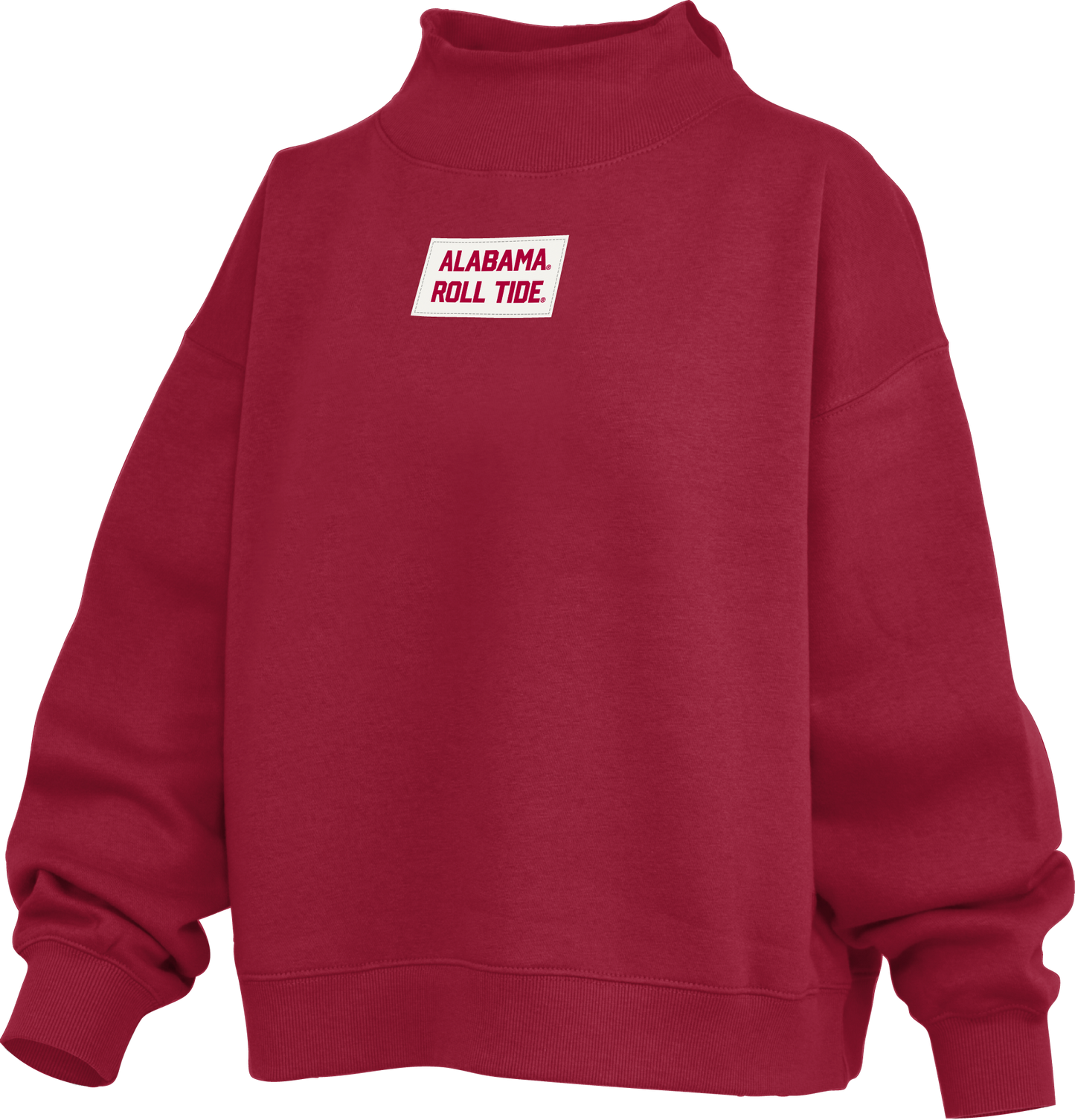 Royce Apparel ALABAMA ROLL TIDE Patch Lettering Mockneck (Crimson)