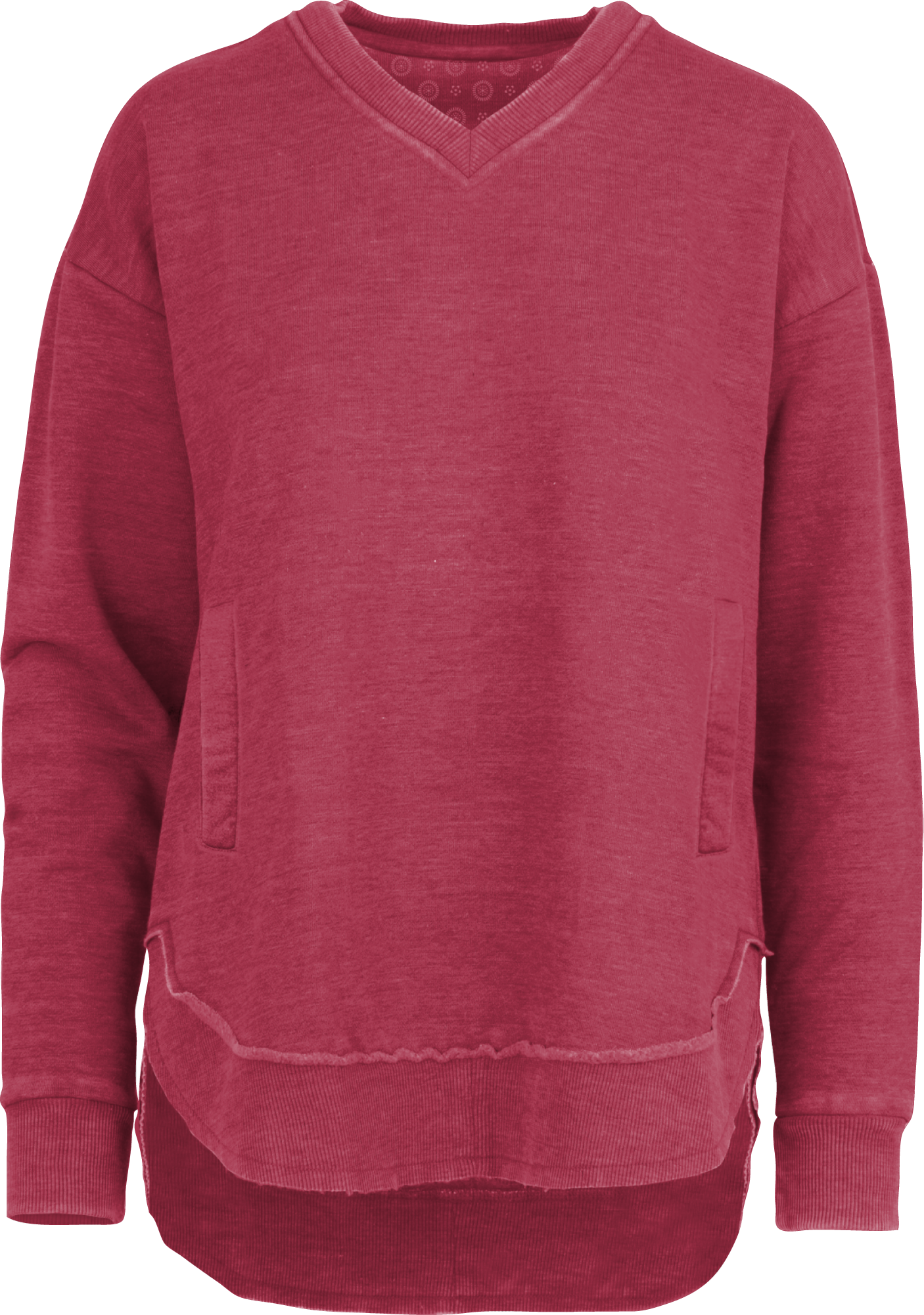 Royce Apparel East Hall Melange V-Neck Pocketed Poncho Fleece