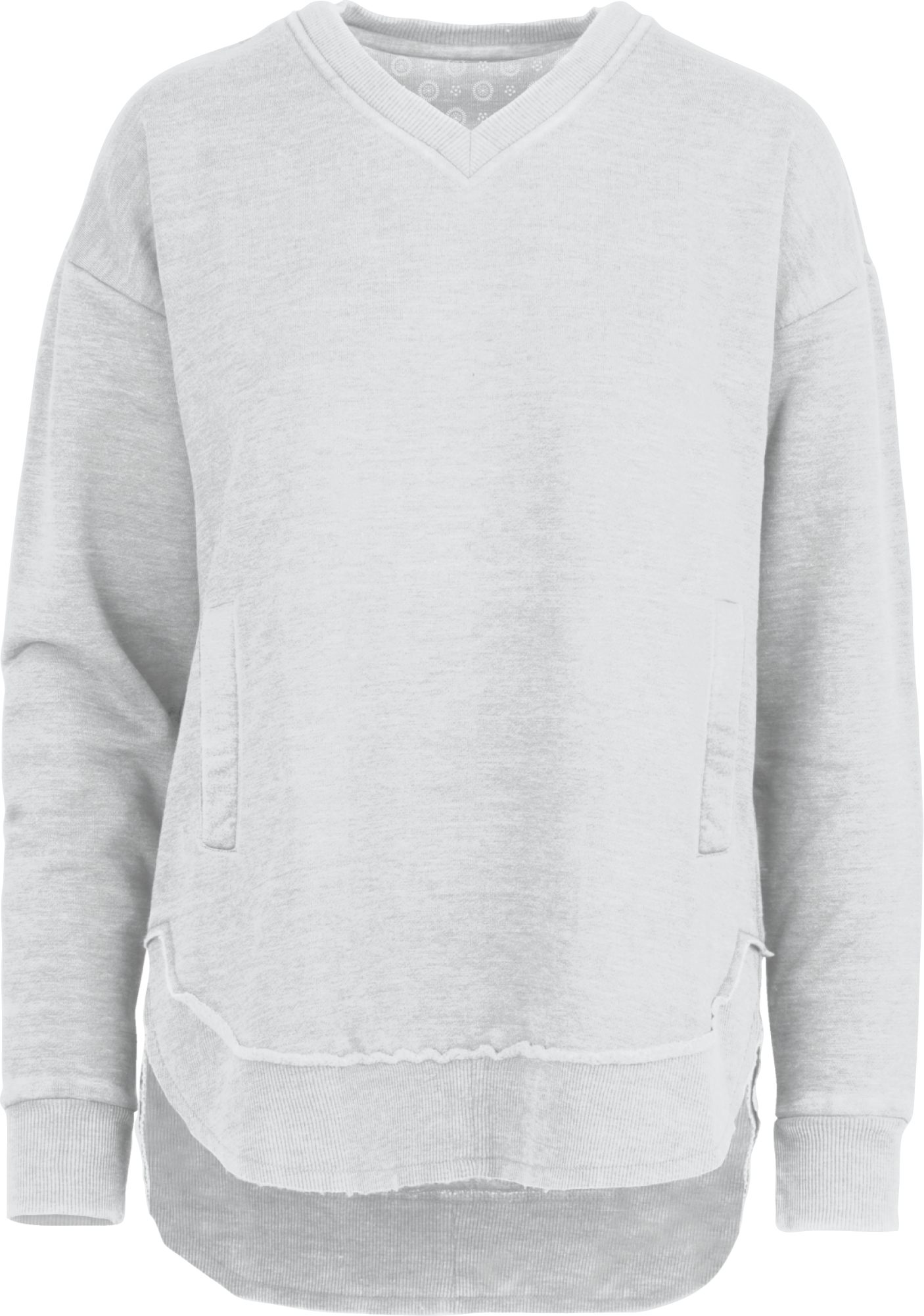 Royce Apparel East Hall Melange V-Neck Pocketed Poncho Fleece