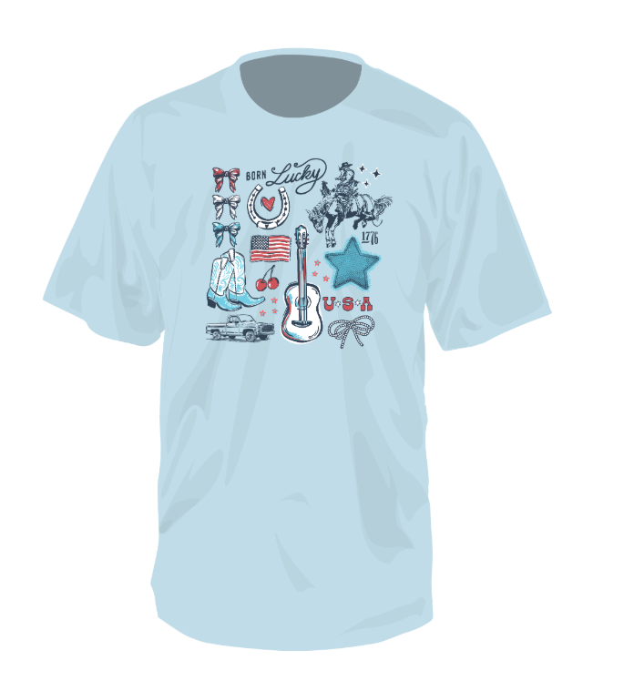 Comfort Color USA Cluster S/S (Chambray)