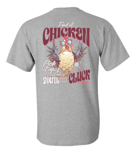 Girlie Girl Chicken Cluck S/S (Sport Grey)