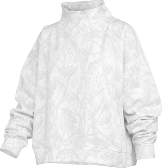 Juniors' Royce Apparel L/S Camo Mockneck (Ice Woodland)