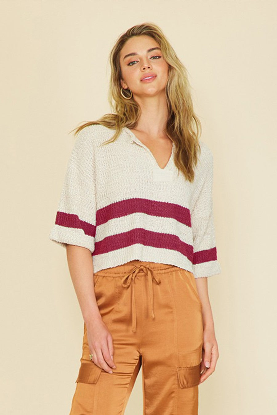 Striped Cropped Sweater