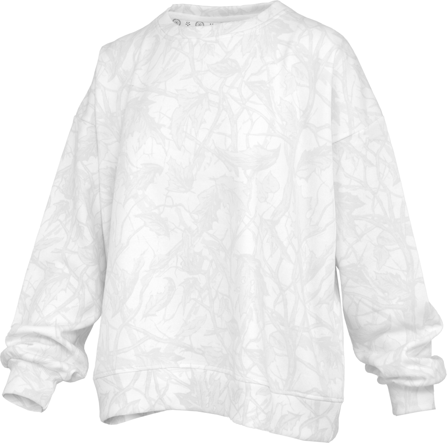 Juniors' Royce Apparel L/S Camo Crewneck (Ice Woodland)