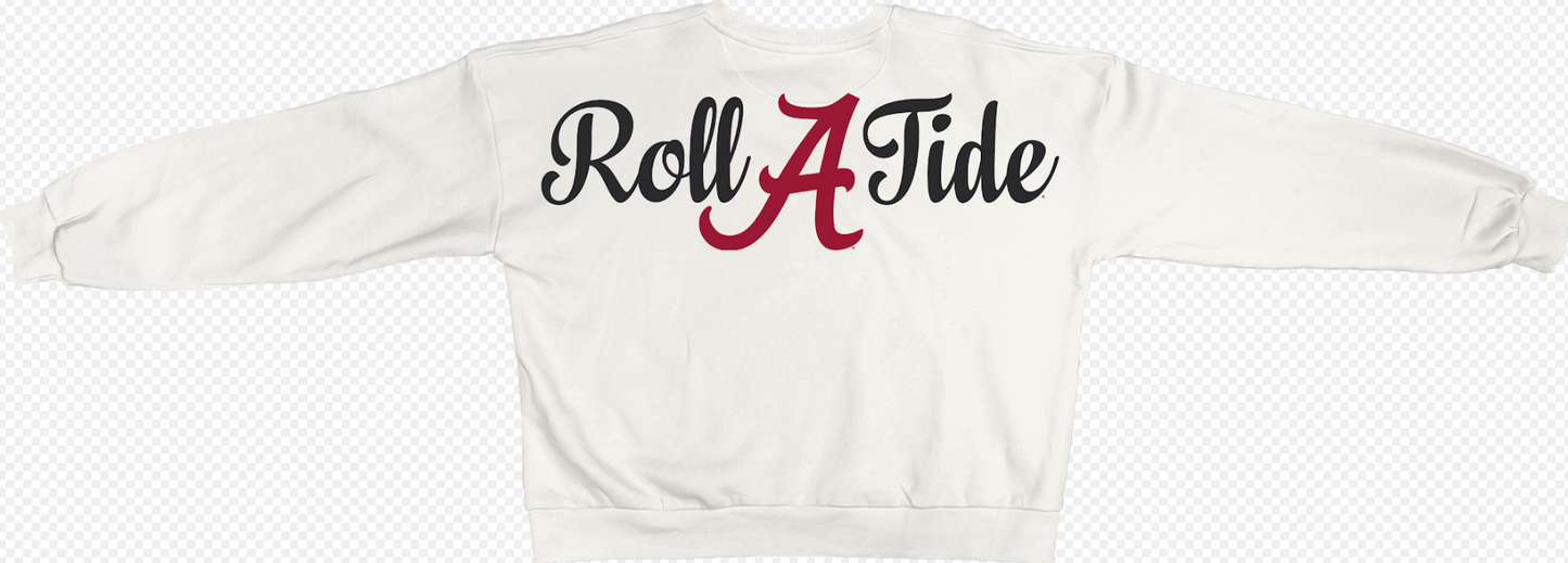 Script A (Roll Tide) Sweeper (White)