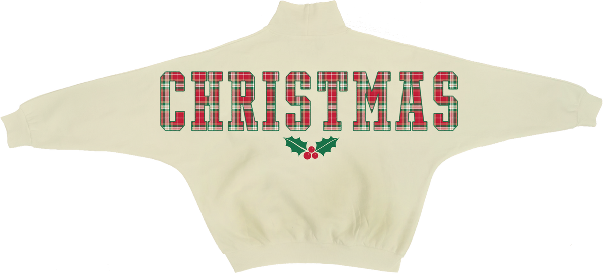 Royce Apparel Merry CHRISTMAS Flannigan Mocktail (Ivory)