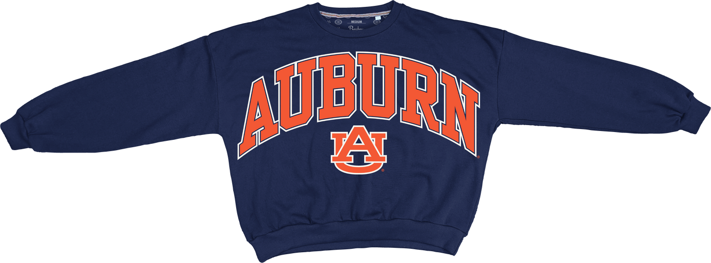 AUBURN (AU) Deep Basic Arch Logo L/S Sweatshirt (Navy)