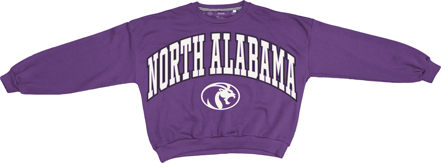 UNA Deep Basic Arch Logo L/S Sweatshirt (Purple)