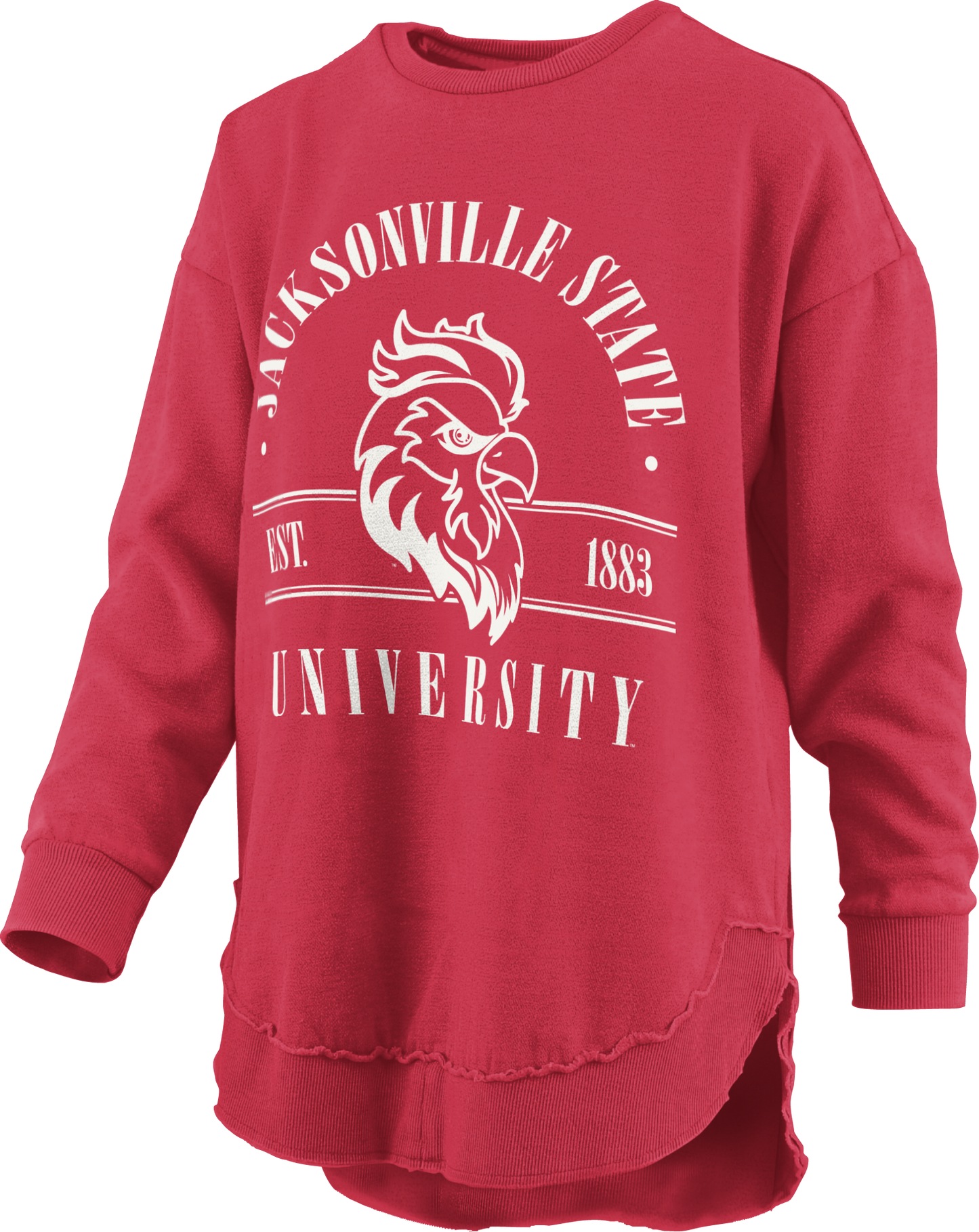 JSU Melange Poncho Sloane L/S (Red)