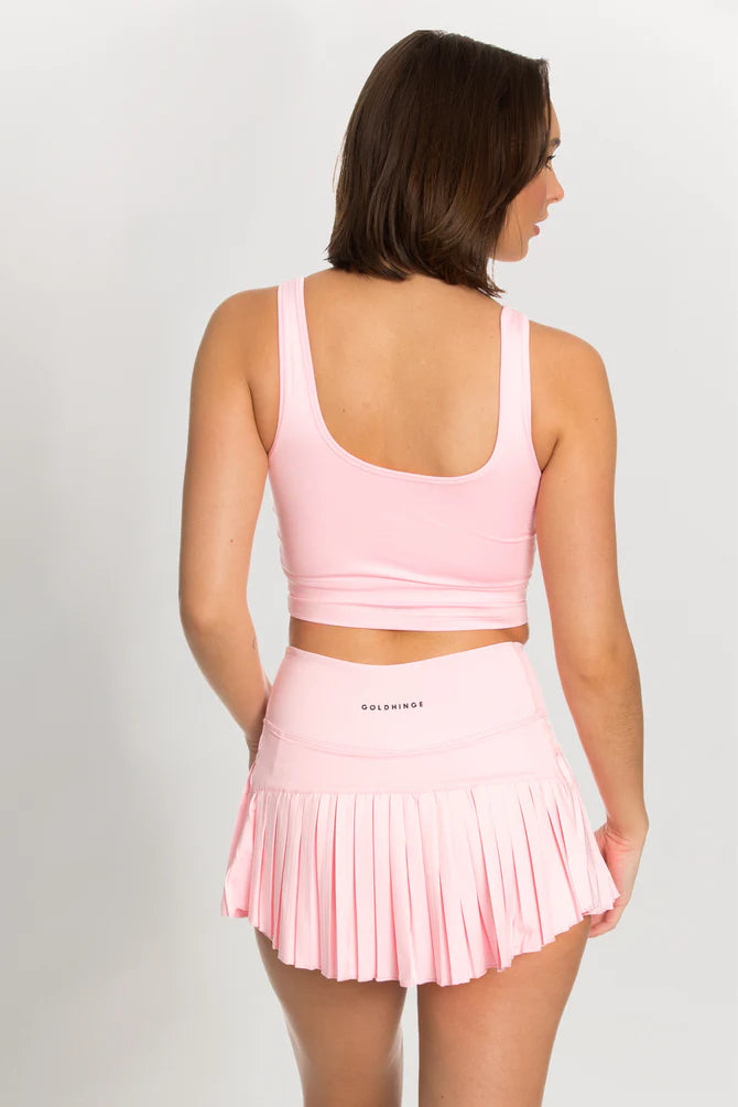 GOLD HINGE Lined Crop Top Bra (Baby Pink)