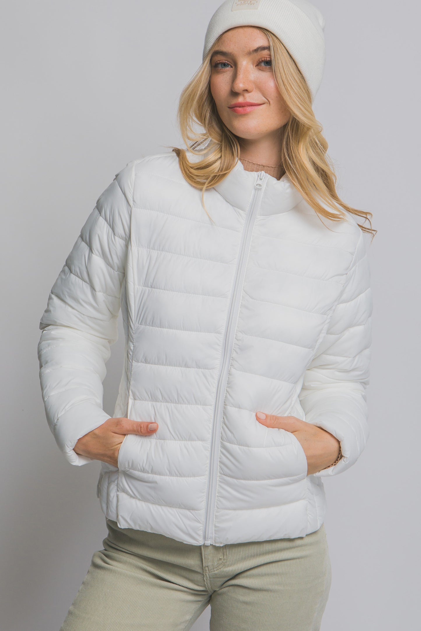 Ultra Lightweight Padded Thermal Zip Up Jacket