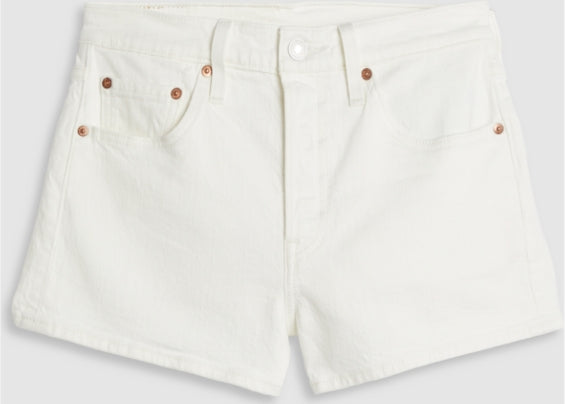 Juniors Levi's 501 Original Disco Nights High Rise Stretch Denim Short (White)