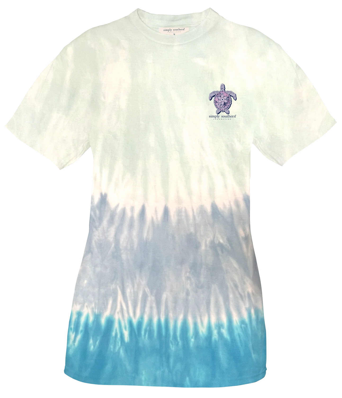 Ladies' Simply Southern Sea Turtle Tracker Mandala S/S (Cloud Tie Dye)