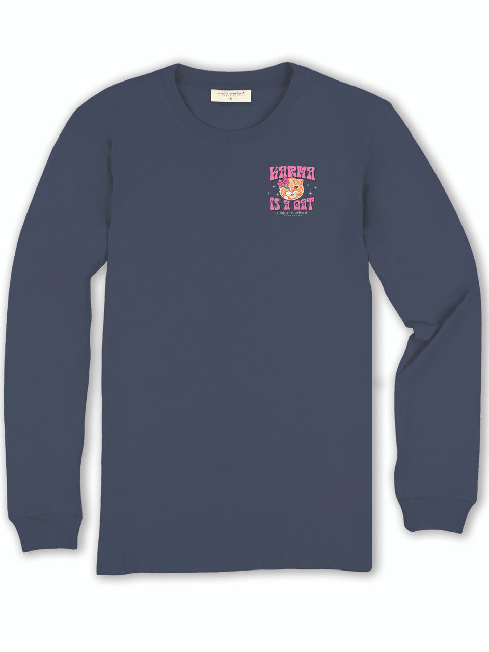 Ladies Simply Southern Karma Is A Cat L/S (Mirage)