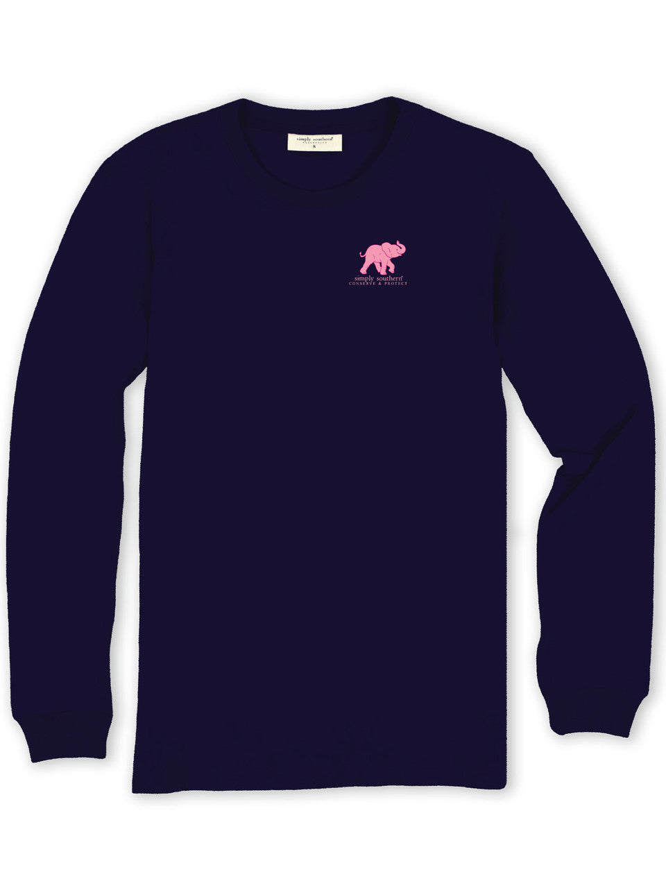 Ladies Simply Southern Elephant Bow L/S (Eclipse)