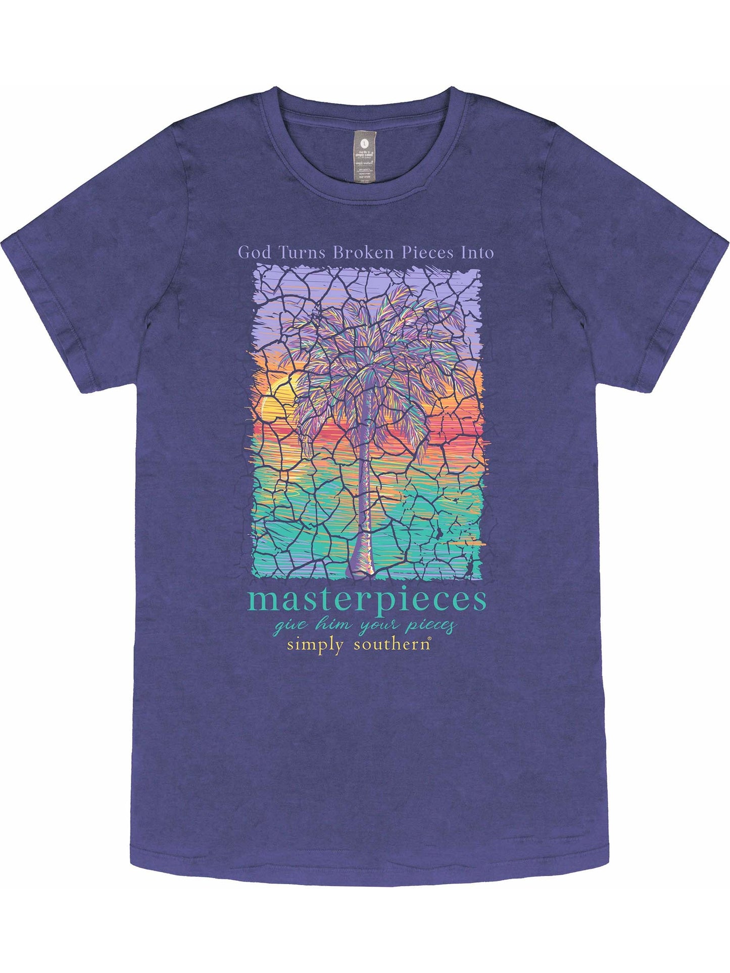 Ladies' Simply Southern Masterpiece S/S (Washed Navy)