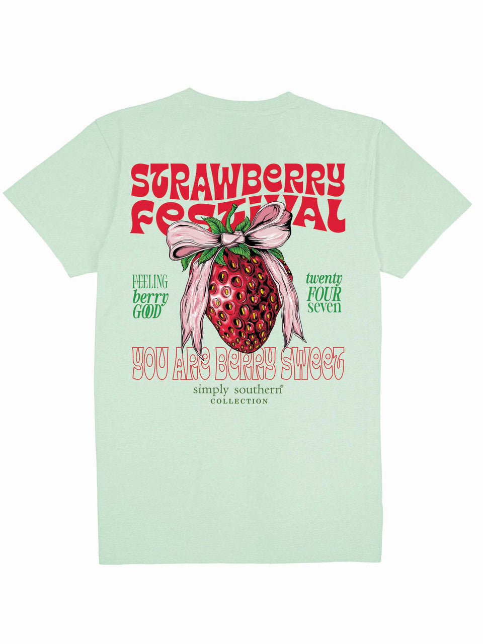Ladies' Simply Southern Strawberry Festival S/S (Mint)
