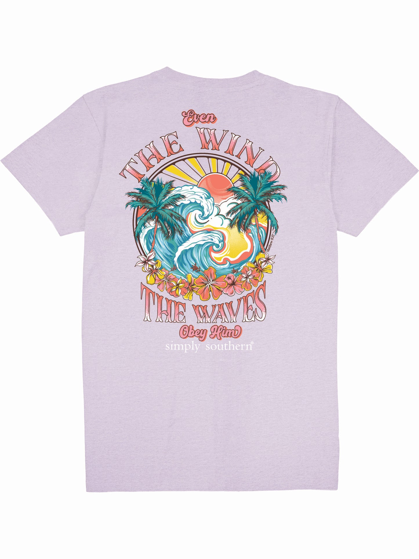 Ladies' Simply Southern Obey S/S (Lilac)