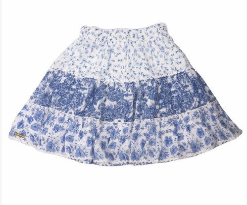 Ladies' Simply Southern Tiered Skirt (Blue)