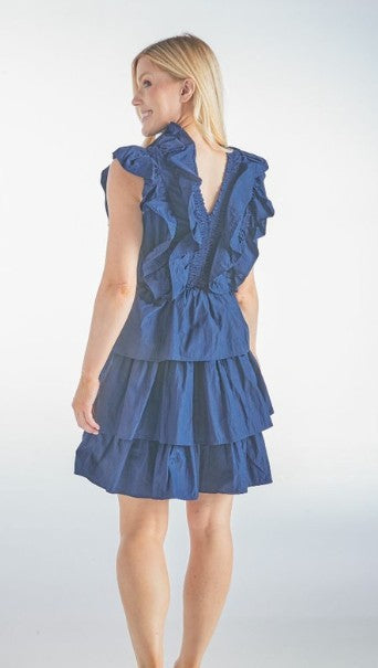Ladies' Simply Southern Layered Cobalt Blue Western Dress