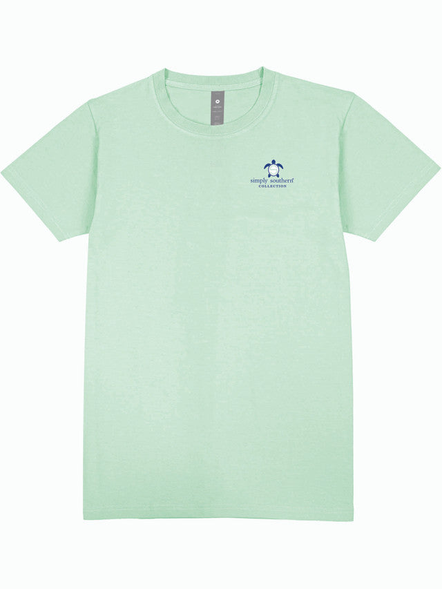 Ladies' Simply Southern Tracker Turtle Reef S/S Tee (Mint)