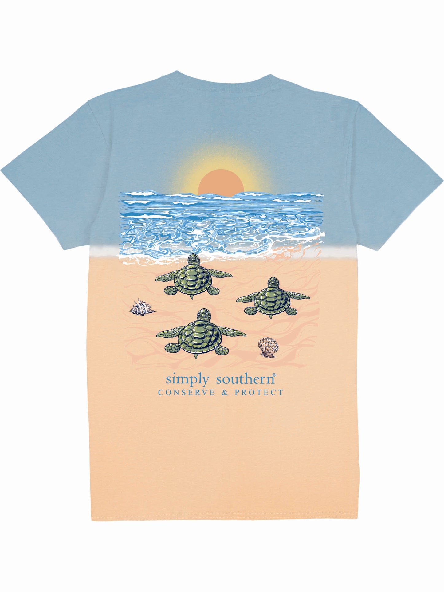 Ladies' Simply Southern Turtle Tracker Hatch S/S (Splash)
