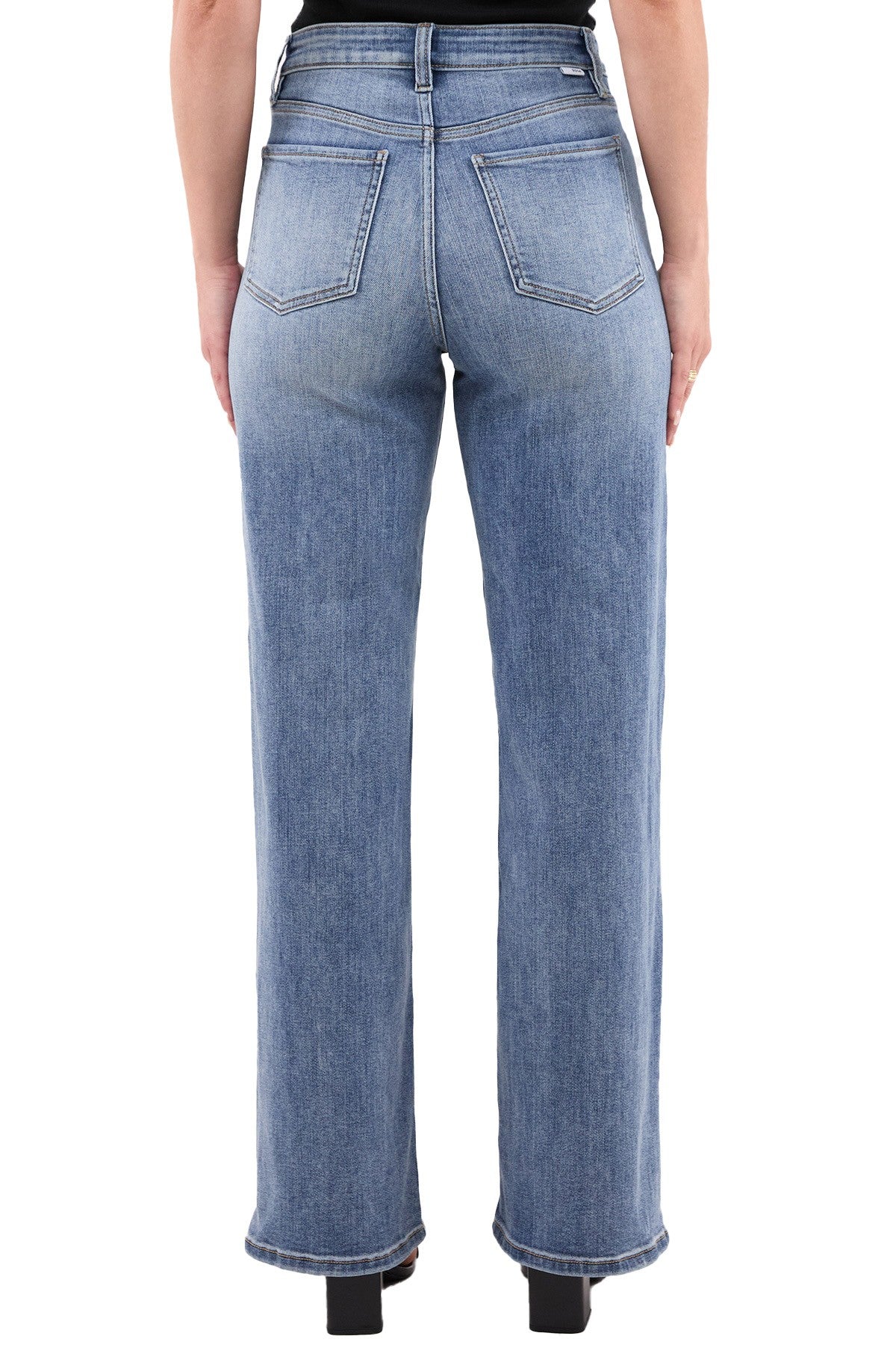 Hailey Wide Leg Jeans (Medium Wash)