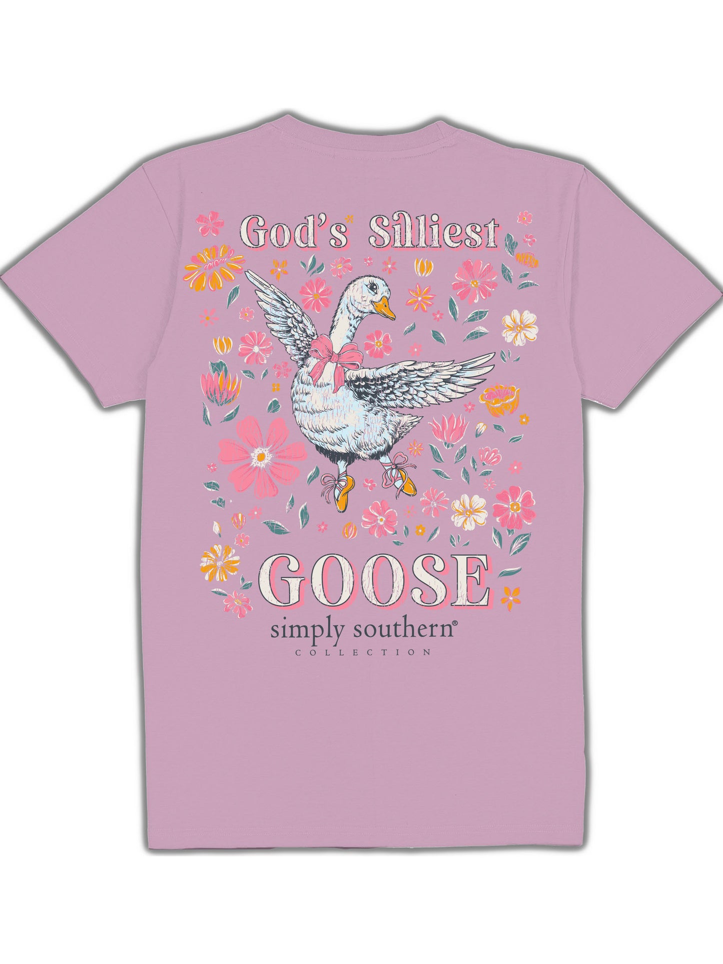 Ladies' Simply Southern God's Silliest Goose S/S (Wisteria)
