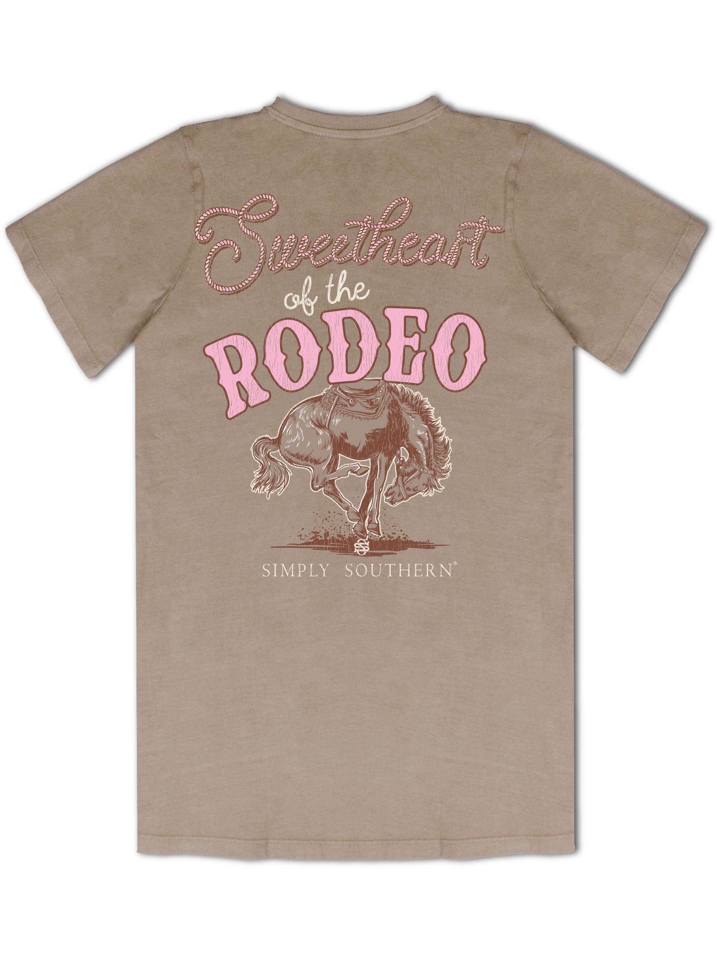 Ladies' Simply Southern Sweetheart Of The Rodeo S/S (Washed Umber)