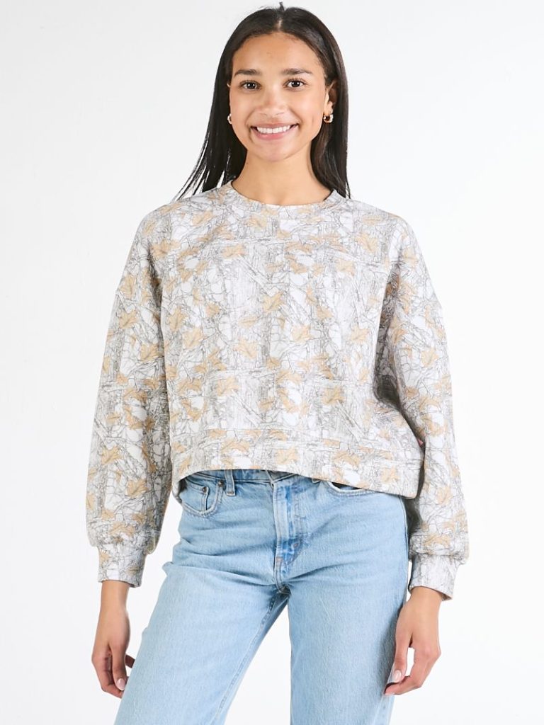 Ladies' Simply Southern Laney Pullover (Camo White)