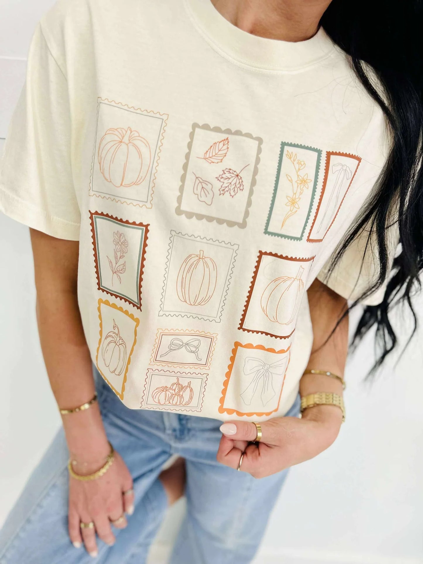 Comfort Color Pumpkin Stamp S/S Tee (Ivory)