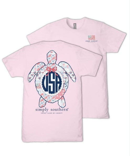 Ladies' Simply Southern USA Turtle SS (Peony)