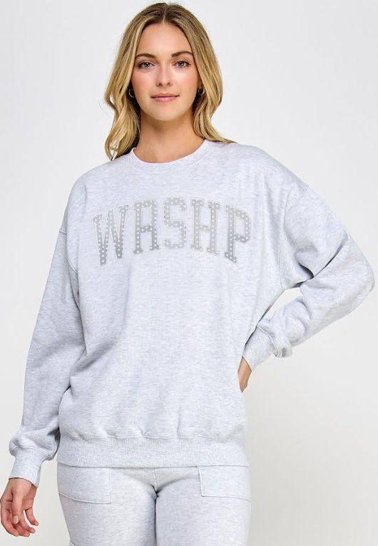 Reflex WRSHP Polka Dot Crewneck Sweatshirt (Ice Grey)