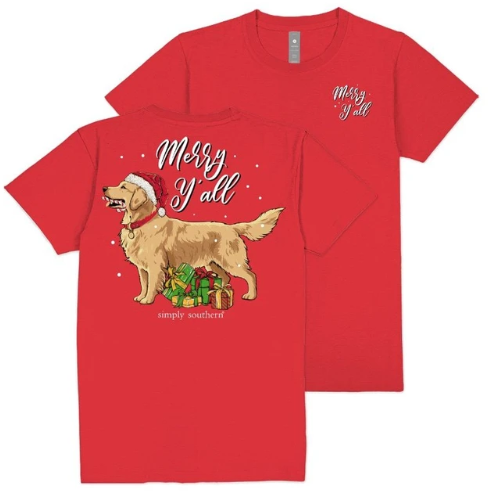 Simply Southern 'Merry Y'all' S/S (Red)