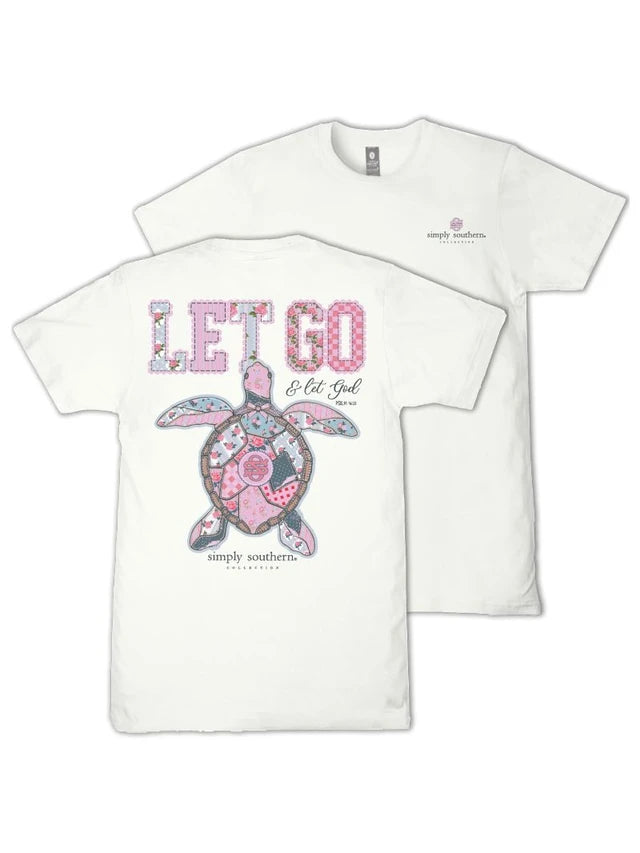 Ladies' Simply Southern 'Let Go and Let God' SS (Oyster)