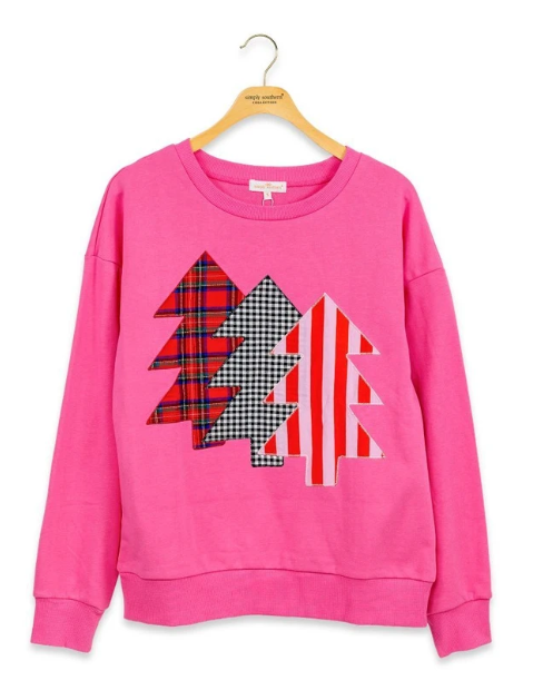 Simply Southern The Glistening Applique Crew Sweatshirt
