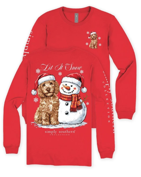 Simply Southern 'Let It Snow' L/S (Red)
