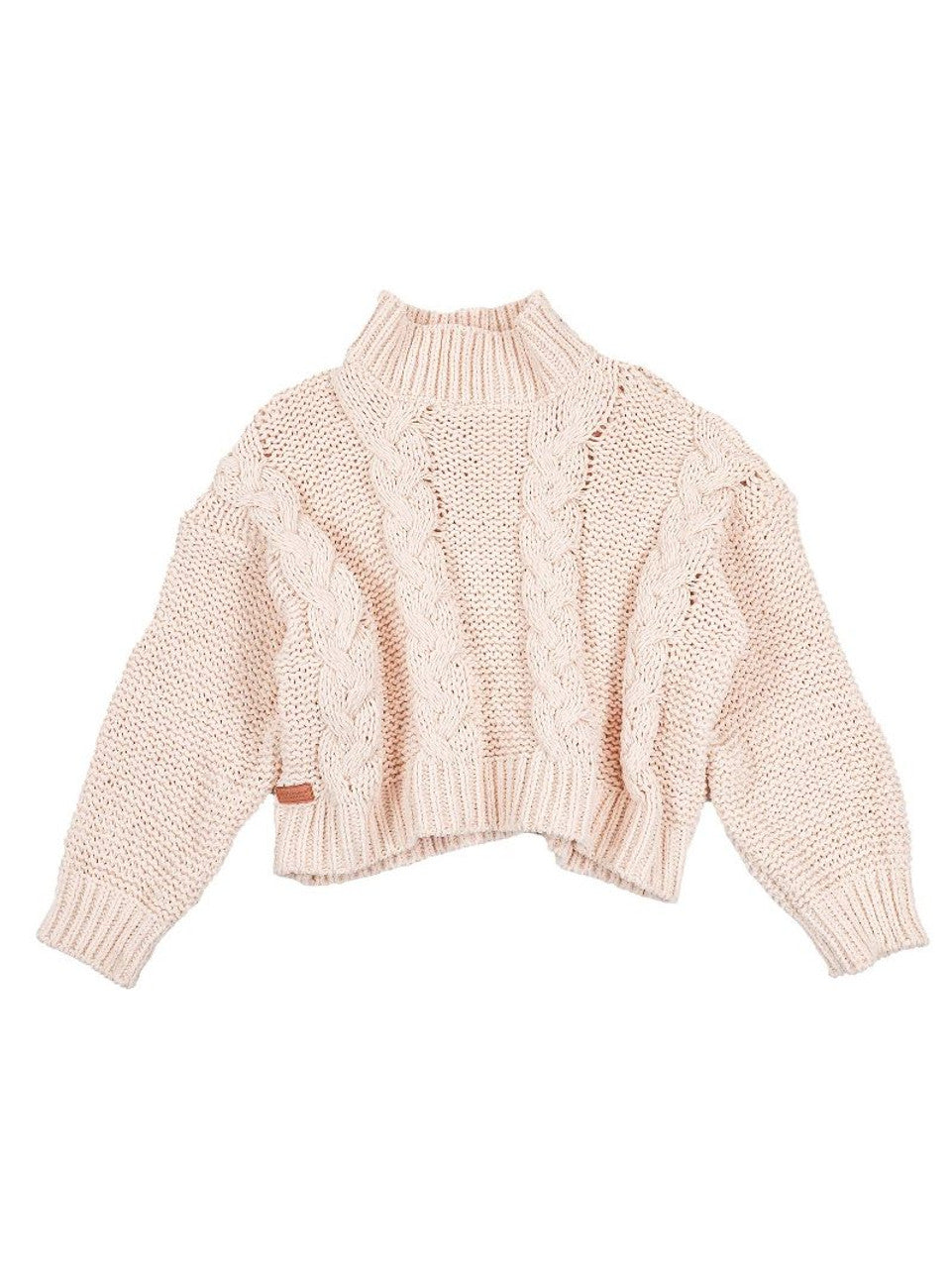 Ladies Simply Southern Cropped Braided Sweater
