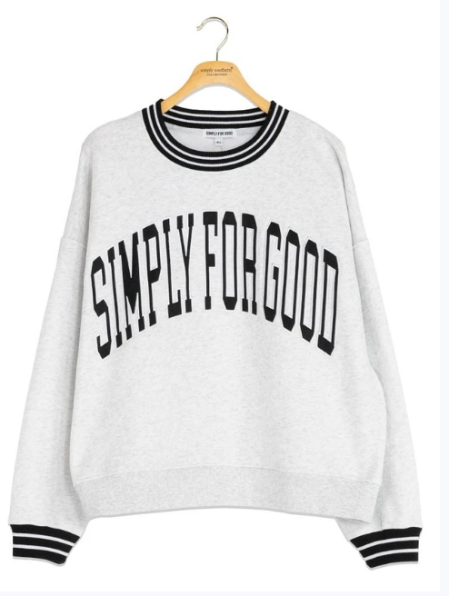Simply Southern The Simply For The Good Pullover (Ash/Black)