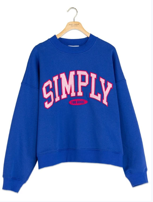 Simply Southern The Simply For Good Pullover (Royal/Gingham)